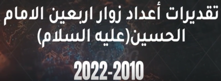 اعداد زوار اربعين الامام الحسين(عليه السلام) للاعوام 2010-2022